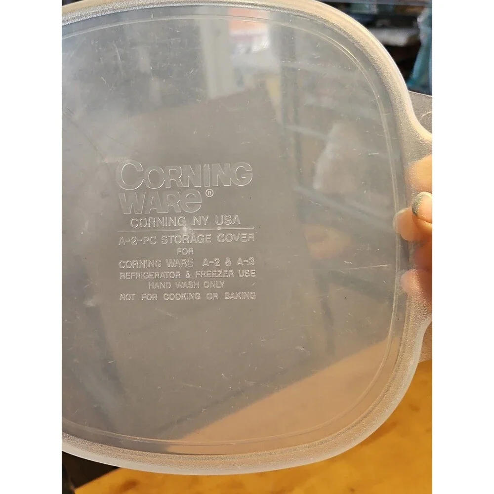Corning Ware Sheer Soft Cover Plastic Replacement Lid A-2-PC For 2 qt./3qt. Dish